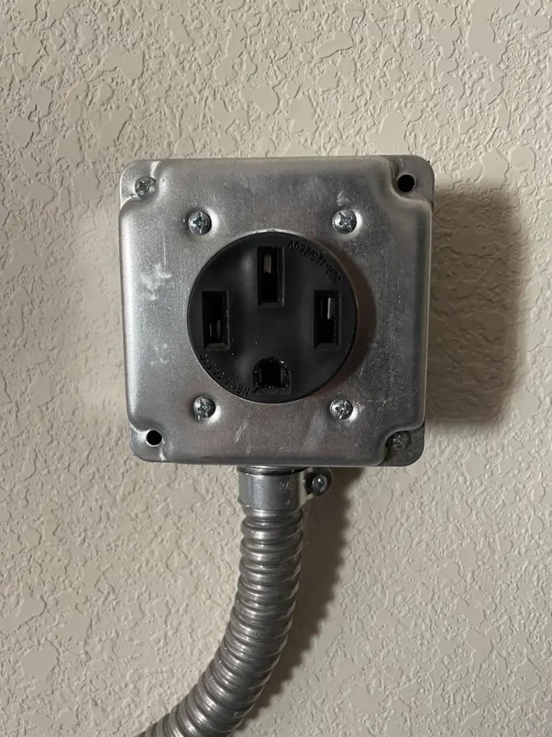 NEMA 14-50 outlet installed for Electrical Panel Upgrade in Melody Hill